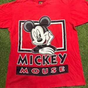Disney Mickey Mouse red cotton t-shirt #disney #mickeymouse
